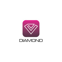 Fototapeta premium Diamond logo icon design inspiration vector illustration