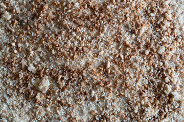 Dessert Napoleon cake close-up background. View from above