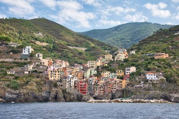 Fototapeta na wymiar Riomaggiore in Cinque Terre, Italy 