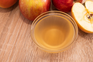Obraz na płótnie Canvas natural apple cider vinegar, ingredient and cooking seasonings