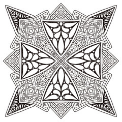 Mandala design. Coloring book page