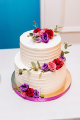 cake with flowers