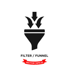 filter icon in trendy flat style, funnel vector icon