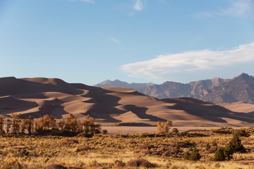 Fototapeta na wymiar Great Sand Dunes National Park during fall in Colorado