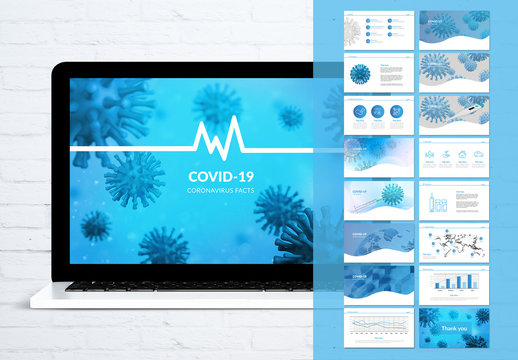 Blue Presentation Layout with Infographics Information 