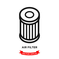 air filter icon in trendy flat style