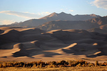 Great Sand Dunes National Park during fall in Colorado