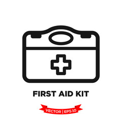 Obraz premium first aid box vector icon, medical kit icon
