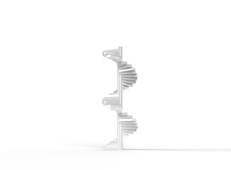 abstract render of 3d stairs going to nowhere