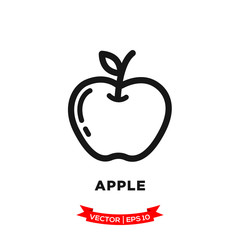 apple icon in trendy flat style