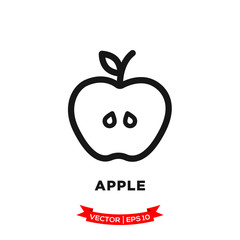 apple icon in trendy flat style