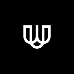 Custom letter "W" with a line.