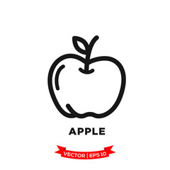 apple icon in trendy flat style