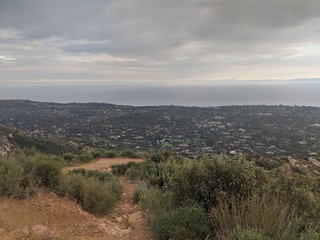 Fototapeta na wymiar Ocean view mountains California coast