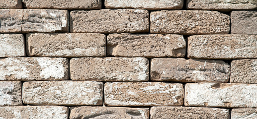 Closeup of the brick facade