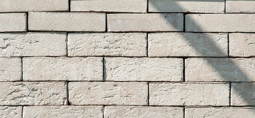 Closeup of the brick facade