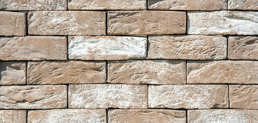 Closeup of the brick facade