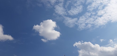 Fototapeta na wymiar Blue sky and white clouds very beautiful