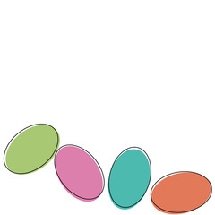 Easter eggs colorful. Vector illustration