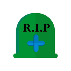 Simple grave vector icon with various colors