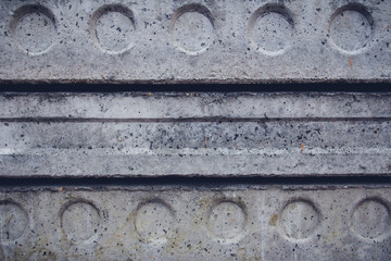 Concrete construction. Concrete blocks at a construction site