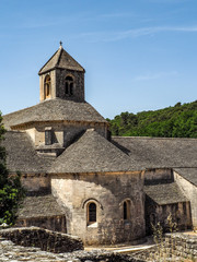 Fototapeta premium Abbaye de Senanque in Gordes, France, with newly planted lavender fields.
