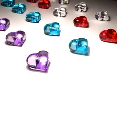 set of diamonds isolated on white background