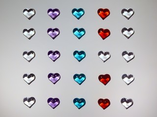 closeup abstract geometric pattern on a gray background.