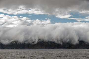 storm over sea