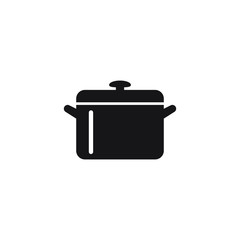 Cooking pan icon, Pot icon vector isolated