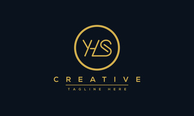 YHS Logo Design Template Vector monogram. Modern letters YHS.