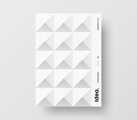 Obraz premium Amazing business presentation vector A4 vertical orientation front page mock up. Modern corporate report cover abstract geometric illustration design layout. Company identity brochure template.