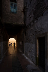Colorfoul streets of Essaouira in morning time. Morocco