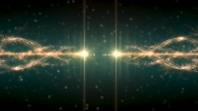 Shining sparkle lines with bokeh crossing the screen can be used as a nice abstract background with your logo or title. Abstract golden dust particles. Alpha is included with uploaded original clip.