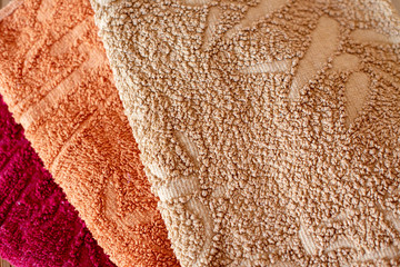 Colorful towels  background