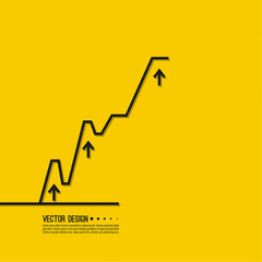 Vector chart and graph icon for infographic. Thin line diagrams for business report or presentation.