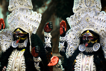 The Idol of goddess kali. The shot is taken at our home in the kali puja.