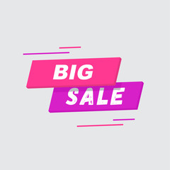 Sale banner template design. Big sale special offer. Vector illustration.