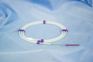guide wire to internal carotid vein for angio