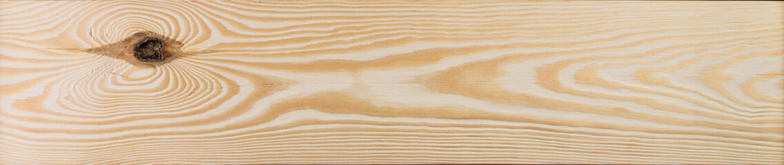 unpainted pine wood plank with knot