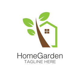 Home Garden logo vector design concept