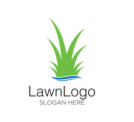 Lawn logo vector design concept