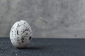 Easter eggs. Easter. Black and white.Style minimalism