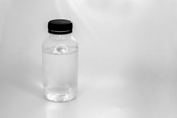 jar with liquid on a white background