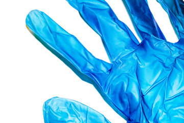 Blue Medical Latex Gloves Protection In Case Of Virus
