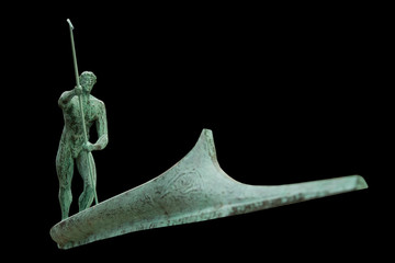 Charon transports the souls of dead people by boat across the Styx River. Ancient mythology....