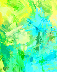 Brushed Painted Abstract Background. Brush stroked painting. Artistic vibrant and colorful wallpaper..