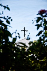 Obraz premium cross on top of a church