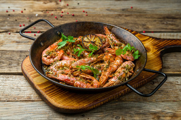Fried langoustines on the Board