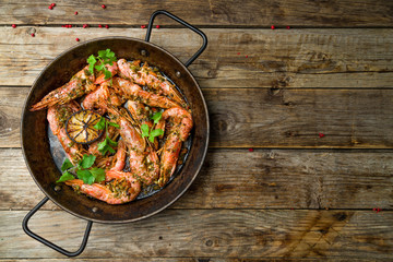 Fried langoustines on the Board